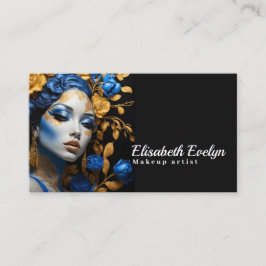 Röd och Guld Elegance: A Porträtt of Beauty h6 Visitkort