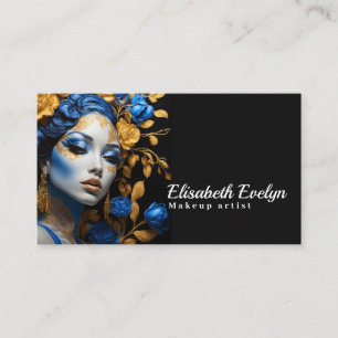 Röd och Guld Elegance: A Porträtt of Beauty h6 Visitkort