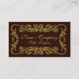 Röd och guld- elegans visitkort