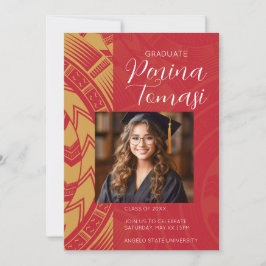 Röd och Guld Inbjudningar