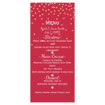 Röd och guld liten guldkonfetti prickar högtidsmen