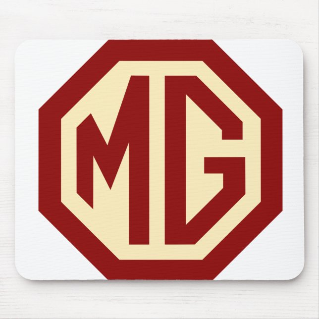 Röd och guld- MG-logotyp Mousepad Musmatta (Framsidan)