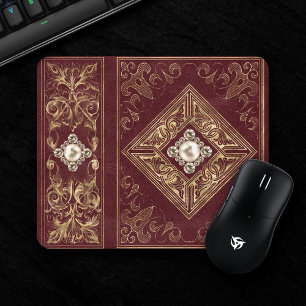 Röd och Guld Opulence Judiska emblem Musmatta
