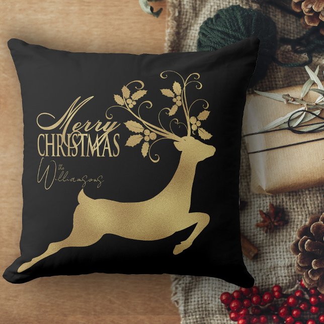 Röd och Guld Play God jul Couch Kudde (Cristmas pillows, retro Christmas personalized throw pillows holiday decor for living room)