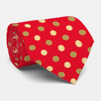 Röd och Guld Polka dots Sömlös Mönster