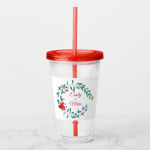 Röd och Gult blomma Take Away Mugg