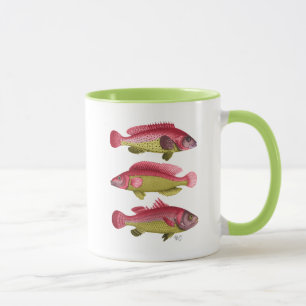 Röd och Gult Fantasy Fish Trio Mugg