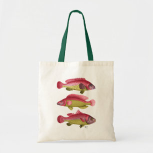 Röd och Gult Fantasy Fish Trio Tygkasse