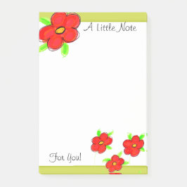 Röd och Gult Flytande Post-it Block