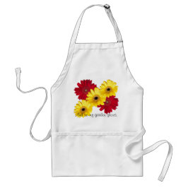 Röd och Gult Gerber Daisy Stäng foto Förkläde