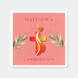 Röd och Gult Kor och Dove-bekräftelse Pappersservett