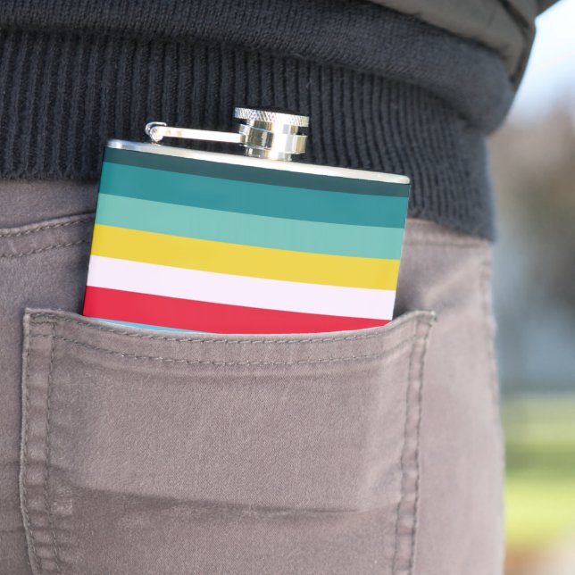 Röd och Gult Rand mellan blå skuggor Fickplunta (In Situ)