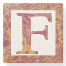 Röd och Gult Stone Marcular Monogram F