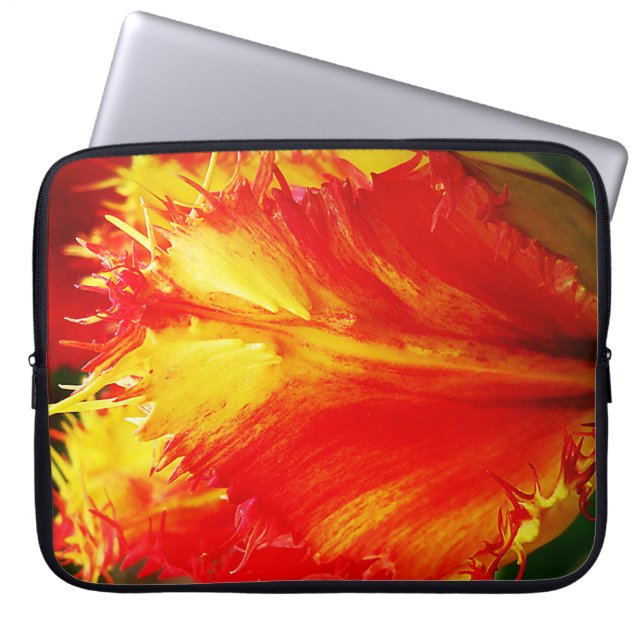 Röd- och Gult-tupplur Laptop Fodral (Framsidan)