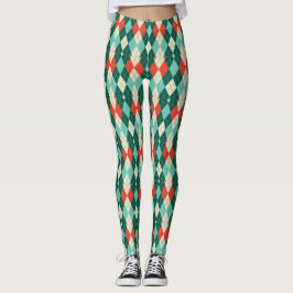 Röd- och heljulargyle-reflexer leggings