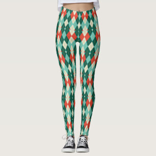 Röd- och heljulargyle-reflexer leggings