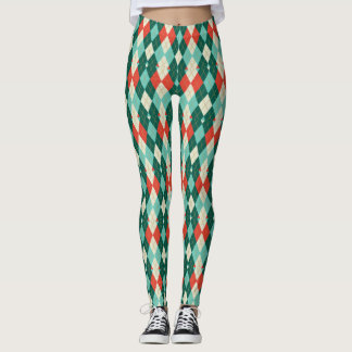 Röd- och heljulargyle-reflexer leggings