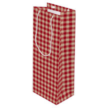 Röd och kraft landsbygdsgingham jul