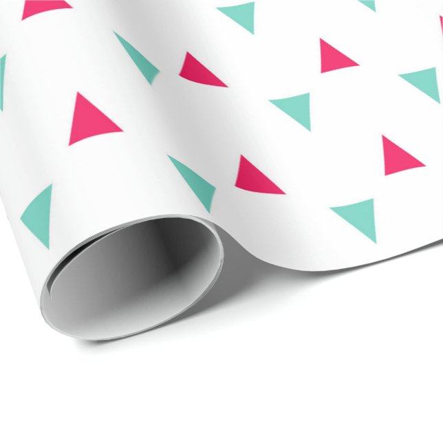 Röd och krickatriangel som slår in papper presentpapper (Rullad Hörn)