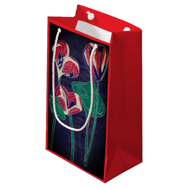 Röd och lila blommor (Framsidan Vinklad)