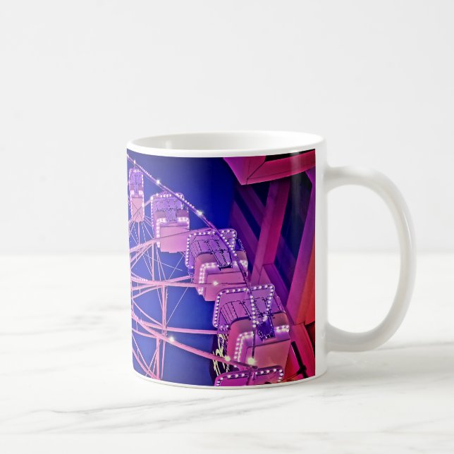 Röd och lila Ferris-hjul Kaffemugg (Höger)