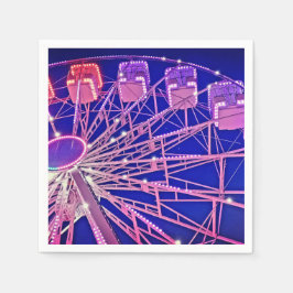 Röd och lila Ferris-hjul Pappersservett