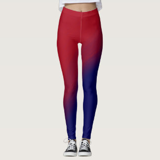 Röd och Lila Vågar Leggings