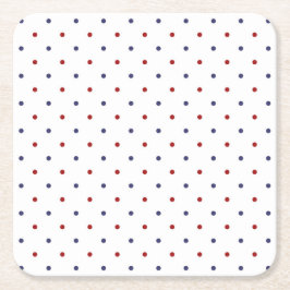 Röd och marinblå prickig-klassisk preppy underlägg papper kvadrat