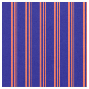 Röd och Mörk blått stripe/länt Mönster Tyg