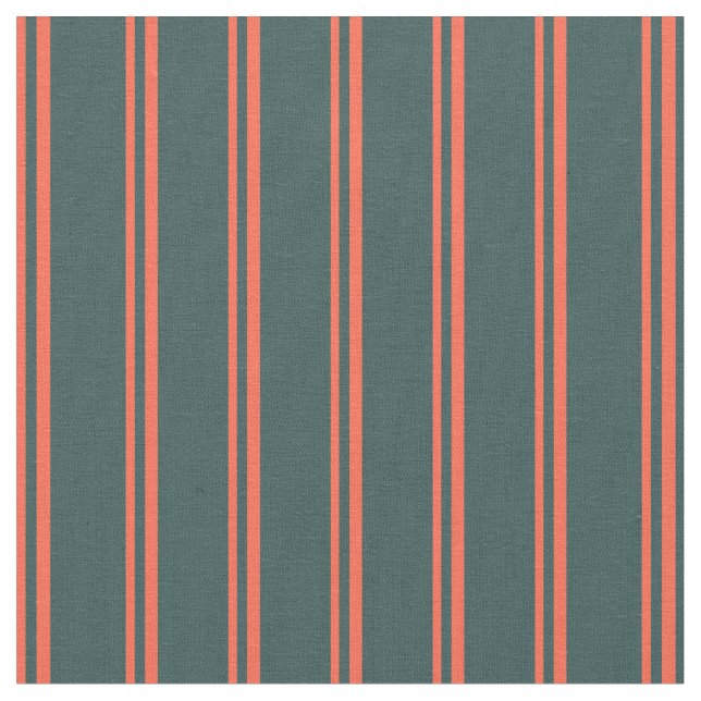 Röd och Mörk Slate Grått-lindad/stripe Mönster Tyg (Närbild)