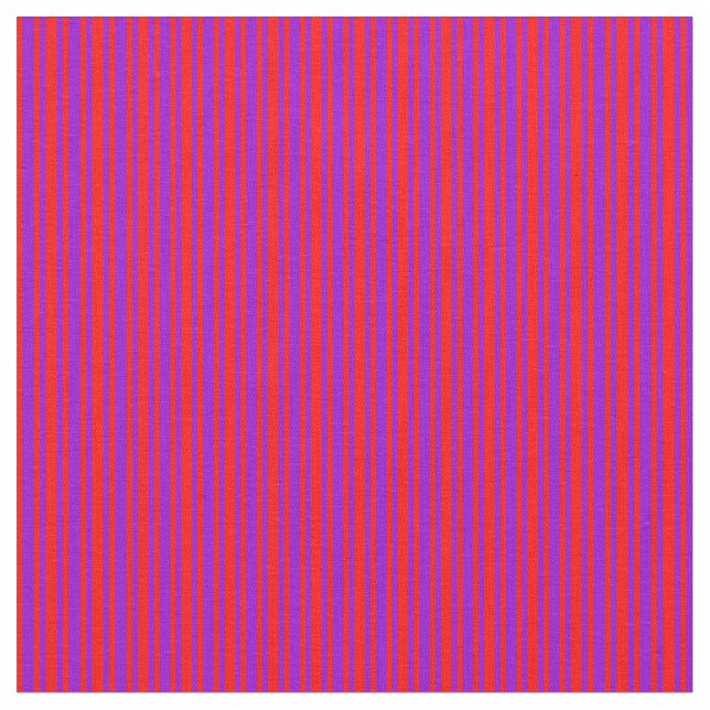 Röd och Mörk Violet Färgad Linted/Stripe Mönster Tyg (Närbild)