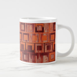 röd och orange abstrakt jumbo mugg