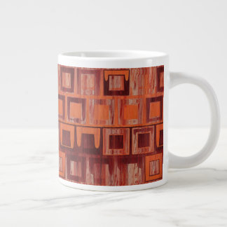 röd och orange abstrakt jumbo mugg