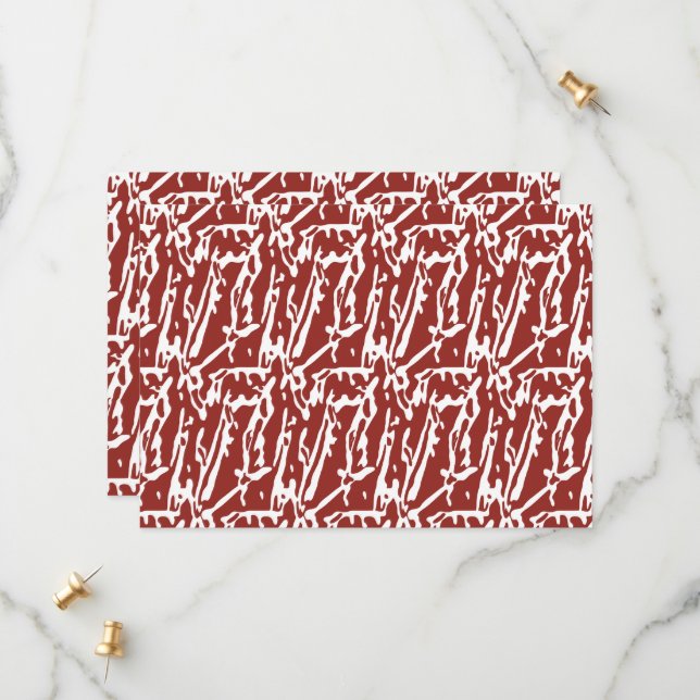 Röd- och orange-abstrakter blandas och överlappar  spara datumet (Fram/Back In Situ)