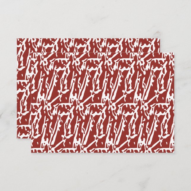 Röd- och orange-abstrakter blandas och överlappar  tack kort (Fram/baksida)