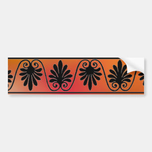 Röd och Orange Bumper Sticker Bildekal