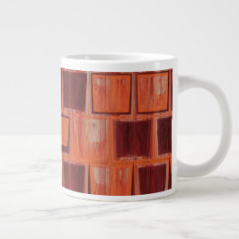 Röd och Orange Geometric Jumbo Mugg