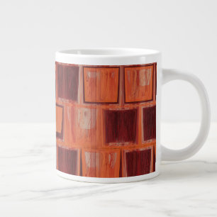 Röd och Orange Geometric Jumbo Mugg