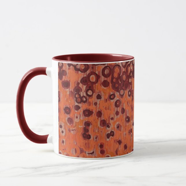 Röd och Orange Geometric Mugg (Vänster)