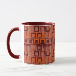 Röd och Orange Geometric Mugg