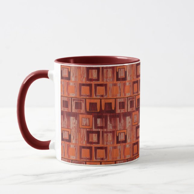 Röd och Orange Geometric Mugg (Vänster)