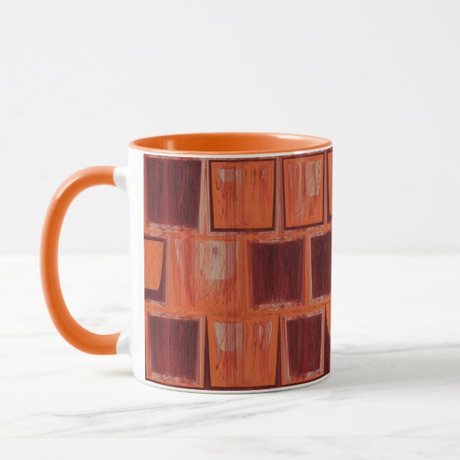 Röd och Orange Geometric Mugg (Vänster)