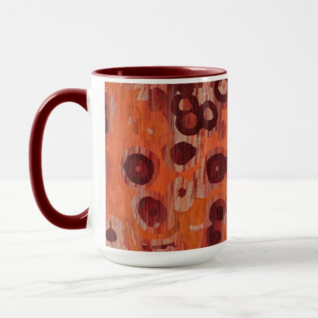 Röd och Orange Geometric Mugg (Vänster)