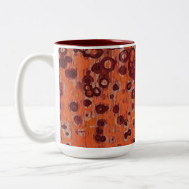 Röd och Orange Geometric Två-Tonad Mugg