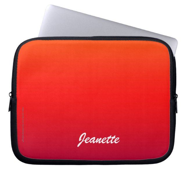 Röd och Orange, Namn, minimalistisk dator Laptop Sleeve (Framsidan)