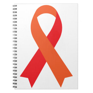 Röd och Orange Ribbon MPN Myeloproliferativ sjukdo Anteckningsbok