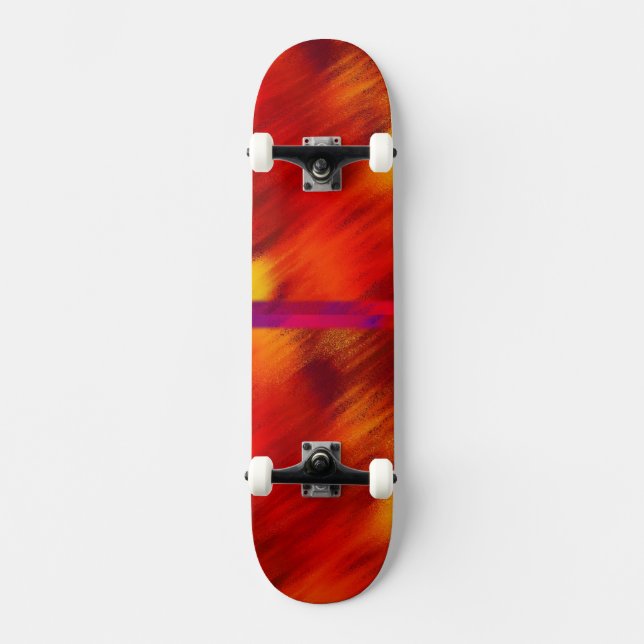 Röd och Orange Skateboard Bräda 20,5 Cm (Framsida)