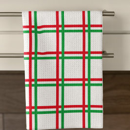 Röd och röd Play Mönster Kökshandduk