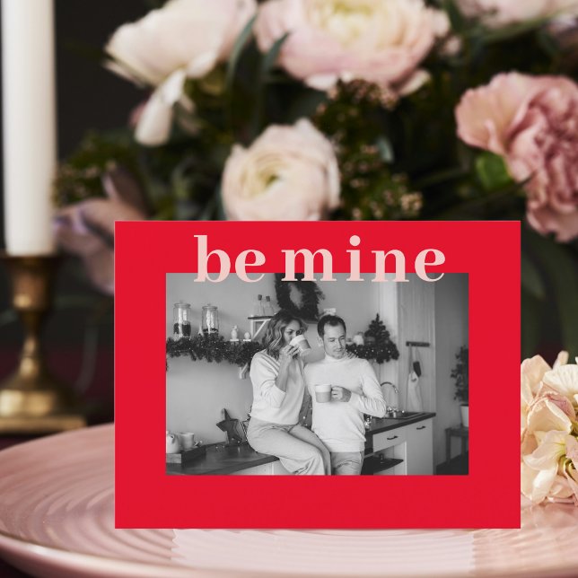 Röd och Rosa är min | Ett foto | Valentines Po Vykort (Skapare uppladdad)
