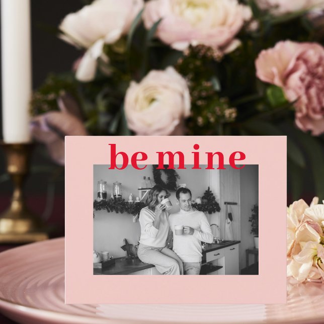 Röd och Rosa är min | Ett foto | VALENTINESER Vykort (Skapare uppladdad)